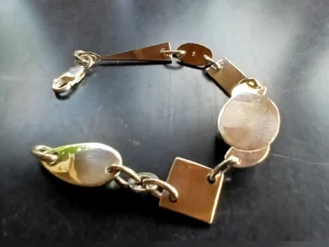 Back view of the Silhouette sterling silver bracelet.