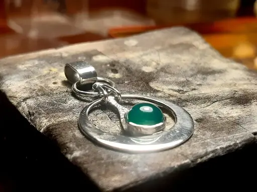 Emergence contemporary wearable sculpture handcrafted in 925 sterling silver