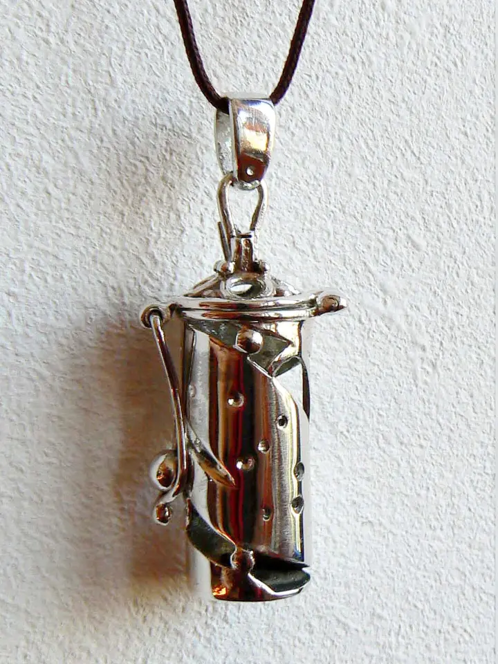 Silent Keeper handcrafted sterling silver pendant – front