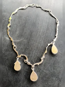 Back view of Cadence handcrafted sterling silver necklace